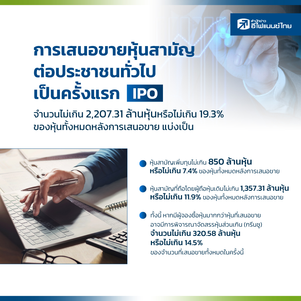 การเสนอขายหุ้นสามัญต่อประชาชนทั่วไปเป็นครั้งแรก (IPO)