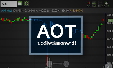 AOT พุ่งรับแตกพาร์ ราคาที่รายย่อยเอื้อมถึง แต่ระวัง sell on fact