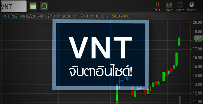 รูป VNT ราคาพุ่ง 100% บทพิสูจน์ `งบเทิร์นอะราวด์` หรือจะสู้ `ข่าวอินไซด์`