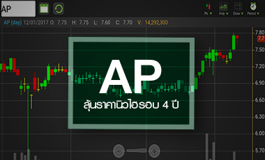 AP ถึงจุดวัดใจ! ลุ้นนิวไฮรอบ 4 ปี กำไรปี 60 โตโดดเด่น อัพไซด์สูง 15-26%