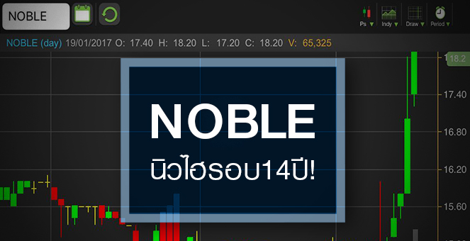 รูป NOBLE นิวไฮรอบ 14 ปี เก็ง `โนเบิล เพลินจิต` ดัน Q4/59 พลิกกำไร