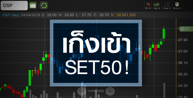 รูป OSP กระตุกแรงรับข่าวมีลุ้นเข้า SET50 ราคานี้แพงไปหรือยัง?