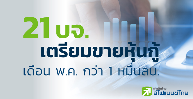 รูป 21 บจ.ขายหุ้นกู้ พ.ค. กว่าหมื่นลบ. ดบ.สูงสุด 7%