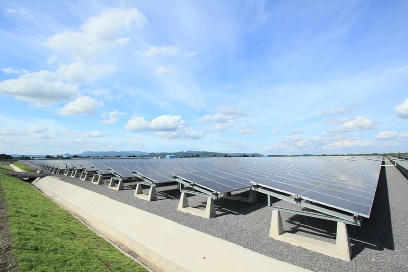 Solar panels on the groundDescription automatically generated