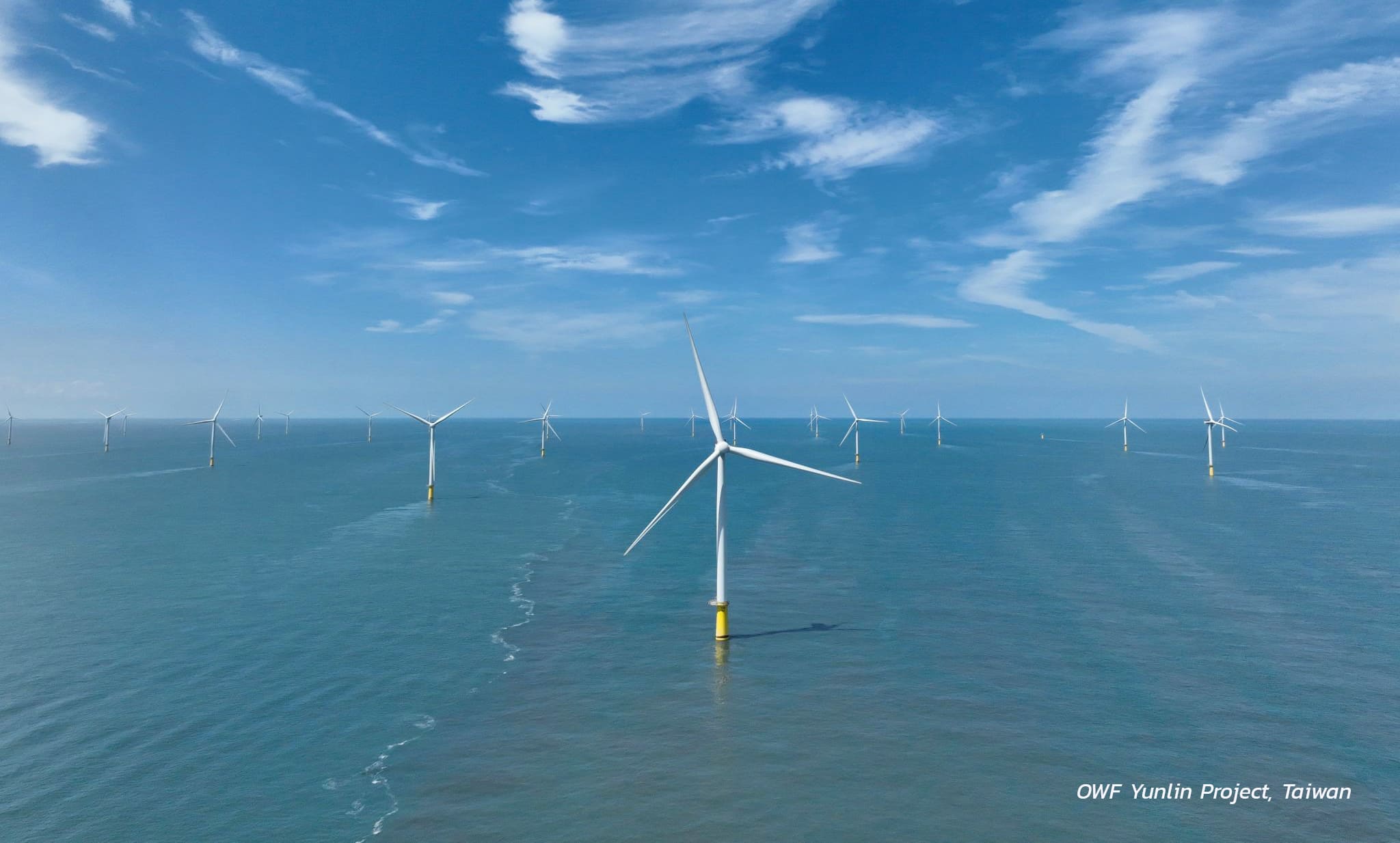 Wind turbines in the oceanDescription automatically generated