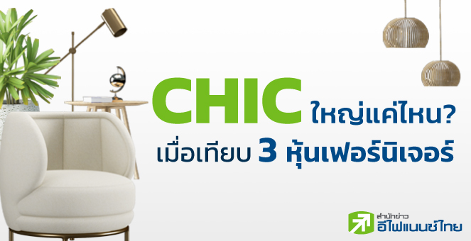 CHIC ใหญ่แค่ไหน?  เมื่อเทียบ 3 หุ้นเฟอร์นิเจอร์