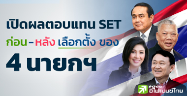 เปิดผลตอบแทน SET ก่อน- หลัง เลือกตั้ง ของ 4 นายกฯ
