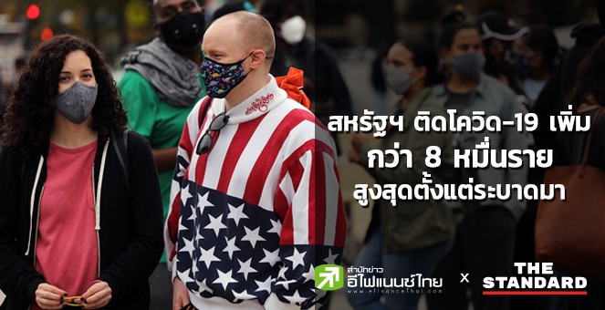 สหรัฐฯ ติดโควิดเพิ่มกว่า 8 หมื่นรายต่อวัน สะสมทั่วโลกเกือบ 43 ล้านราย
