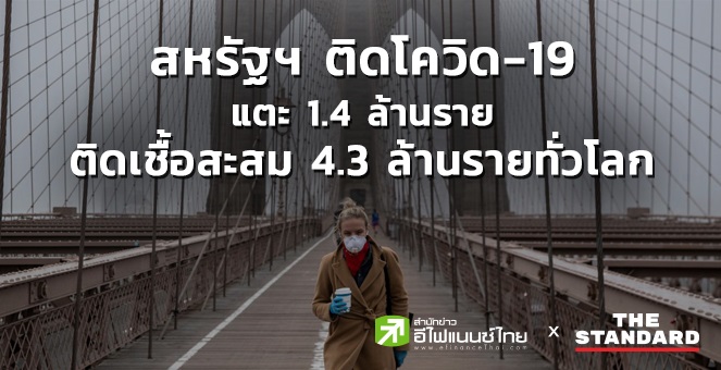 สหรัฐฯ ติดโควิด แตะ 1.4 ล้านราย ตรวจหาเชื้อไปแล้วเกือบ 10 ล้านตัวอย่าง