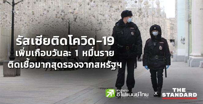 รัสเซียติดโควิดเพิ่มเกือบวันละ 1 หมื่นรายต่อเนื่อง มากสุดรองจากสหรัฐฯ