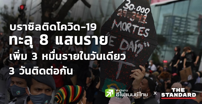 บราซิล ติดโควิดทะลุ 8 แสนราย ยอดสะสมทั่วโลก 7.5 ล้านราย