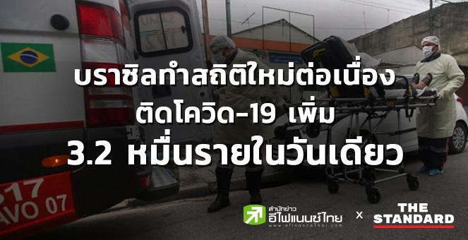 บราซิลทำสถิติใหม่ต่อเนื่อง ติดโควิดเพิ่มเกือบ 3.2 หมื่นรายในวันเดียว