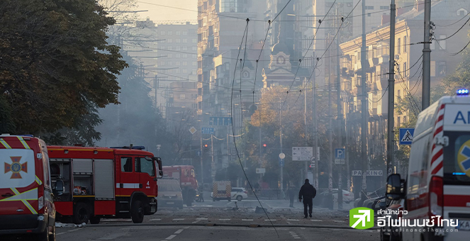 ยูเครน กล่าวโทษรัสเซีย หลังกรุงเคียฟถูก โดรน กามิกาเซ่ ถล่ม