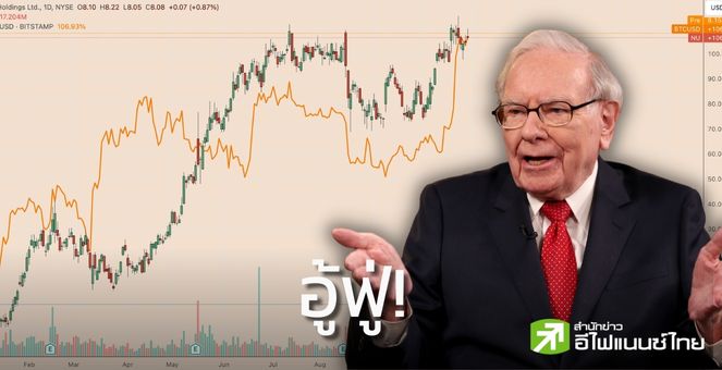 อู้ฟู่! Warren Buffett กำไรหุ้น Nubank แต่ยังแพ้ราคา Bitcoin เทียบ YTD