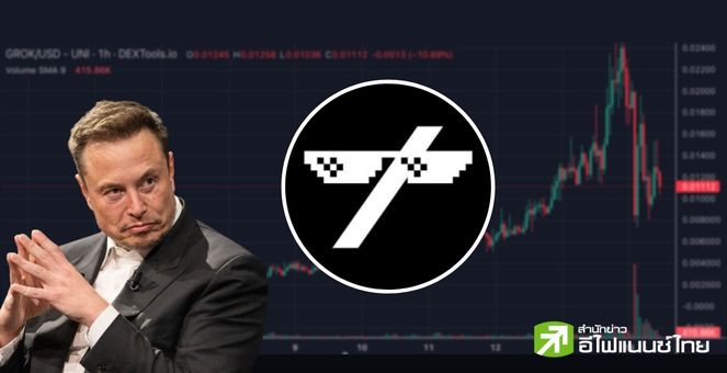 เหรียญมีมชื่อคล้าย AI ของ อีลอน มัสก์ ‘ทิ้งดิ่ง’ หลังมีเอี่ยว ‘เหรียญสแกม’