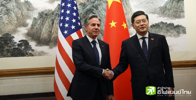 แอนโทนี บลิงเคน รัฐมนตรีต่างประเทศสหรัฐฯ เยือนจีน หวังยกระดับความสัมพันธ์ทั้งสองประเทศ
