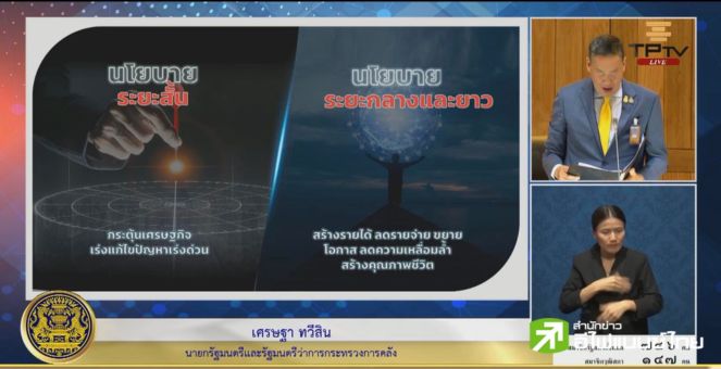 เริ่มแล้ว! เศรษฐาแถลงนโยบายครั้งแรกต่อรัฐสภา-เดินหน้าวอลเล็ตหมื่นบ.