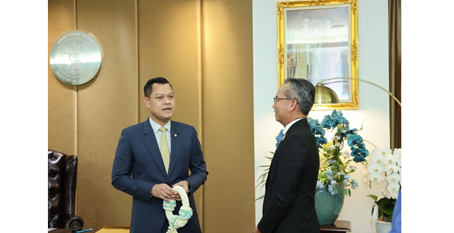 SME D Bank เข้าแสดงความยินดี นายธนกร วังบุญคงชนะ เนื่องในโอกาสเข้ารับตำแหน่ง รัฐมนตรีว่าการกระทรวงอุตสาหกรรม