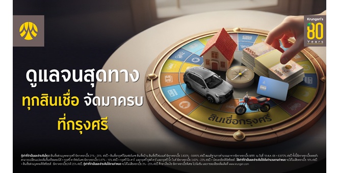 กรุงศรี ครบรอบ 80 ปี เดินหน้าหนุนลูกค้ารายย่อยเข้าถึงสินเชื่อครบวงจร เสริมพลังเศรษฐกิจไทยให้เติบโตอย่างยั่งยืน