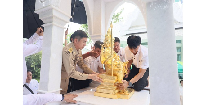 ธ.ก.ส. จัดพิธีอัญเชิญพระพรหมเกษตร์ธนากรขึ้นประดิษฐานบนเทวาลัย เนื่องในโอกาสครบรอบวันสถาปนา
