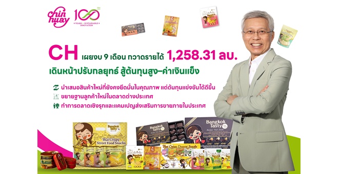 CH เผยงบ 9 เดือน กวาดรายได้ 1,258.31 ลบ. เดินหน้าปรับกลยุทธ์ สู้ต้นทุนสูง–ค่าเงินแข็ง