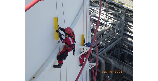 DEXON ยกระดับการตรวจถังขนาดใหญ่ ด้วยเทคโนโลยี Rope Access ที่แม่นยำและปลอดภัย