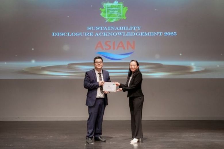 ASIAN รับรางวัล “Sustainability Disclosure Award 2568” จากไทยพัฒน์