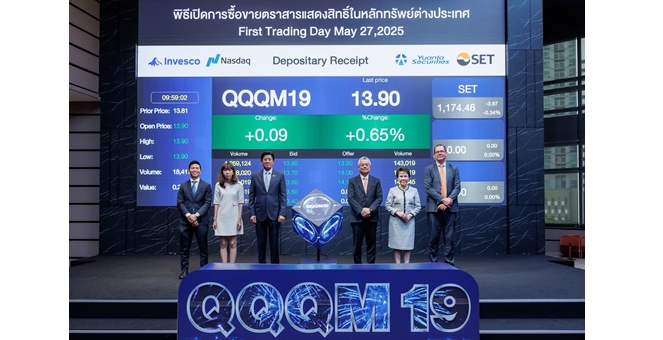 บล.หยวนต้า เปิดซื้อขาย DR `QQQM19` ครั้งแรกใน SET เพิ่มทางเลือกให้นักลงทุนไทยเข้าถึงหุ้นเทคโนโลยีชั้นนำ Nasdaq ค่าธรรมเนียมต่ำ เหมาะลงทุนระยะยาว