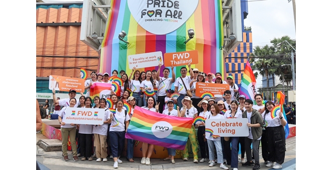 FWD ประกันชีวิต ร่วมสนับสนุนสร้างสังคมเท่าเทียม ในงาน Pattaya International Pride 2025 ต่อเนื่องปีที่ 3