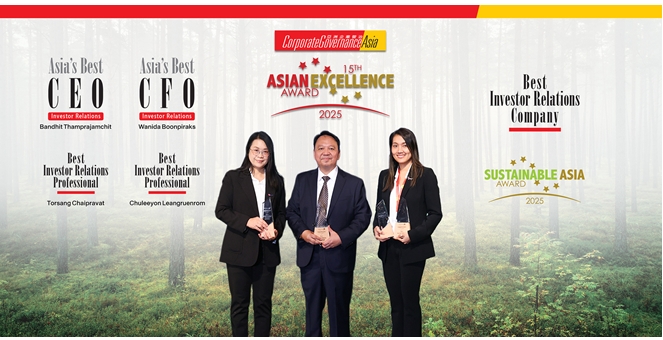 ไทยออยล์ คว้า 5 รางวัลยอดเยี่ยมแห่งเอเชีย จาก “Asian Excellence Award 2025”