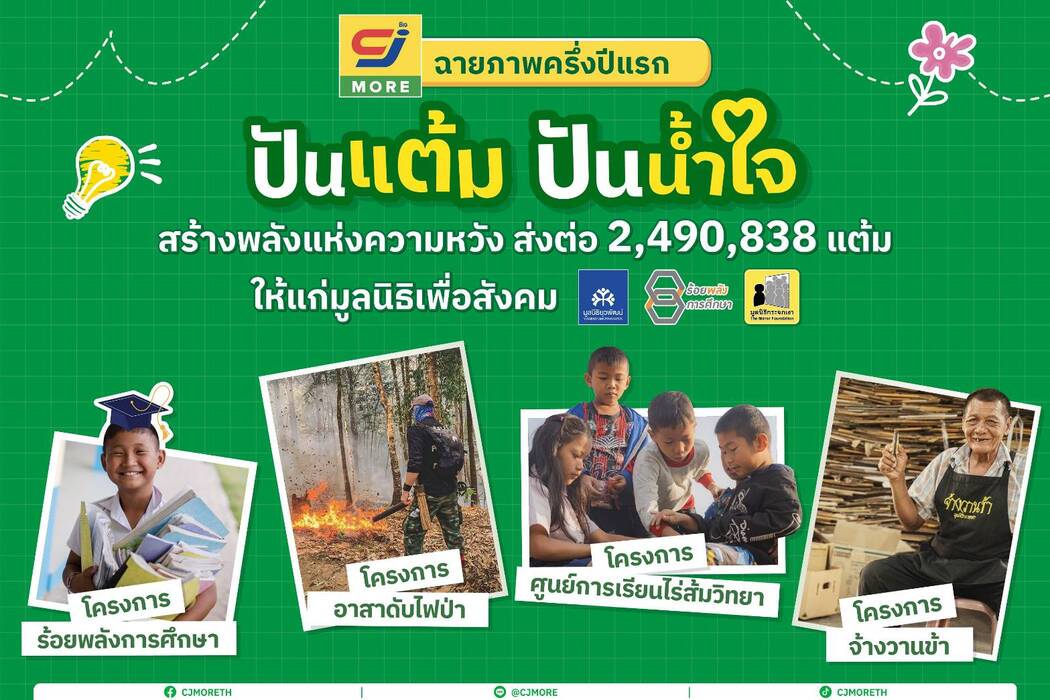 ซีเจ มอร์ ฉายภาพครึ่งปีแรกของ “ปันแต้ม ปันน้ำใจ”