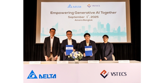 เดลต้า อีเลคโทรนิคส์ (ประเทศไทย) แต่งตั้ง วีเอสที อีซีเอส (ประเทศไทย) เป็นผู้จัดจำหน่ายอย่างเป็นทางการ เสริมความแข็งแกร่งการกระจายสินค้า UPS และโซลูชันโครงสร้างพื้นฐานดาต้าเซ็นเตอร์ทั่วประเทศ