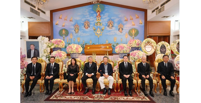 งานสวดพระอภิธรรมศพคุณจำเริญ พูลวรลักษณ์ ผู้บุกเบิกธุรกิจโรงภาพยนตร์ในประเทศไทย